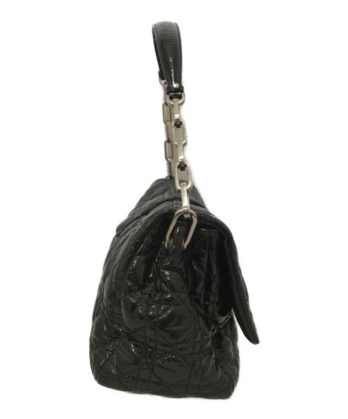 Christian Dior（クリスチャン ディオール）Christian Dior (クリスチャン ディオール) カナージュニューロックチェーンショルダーバッグ ブラックの古着・服飾アイテム