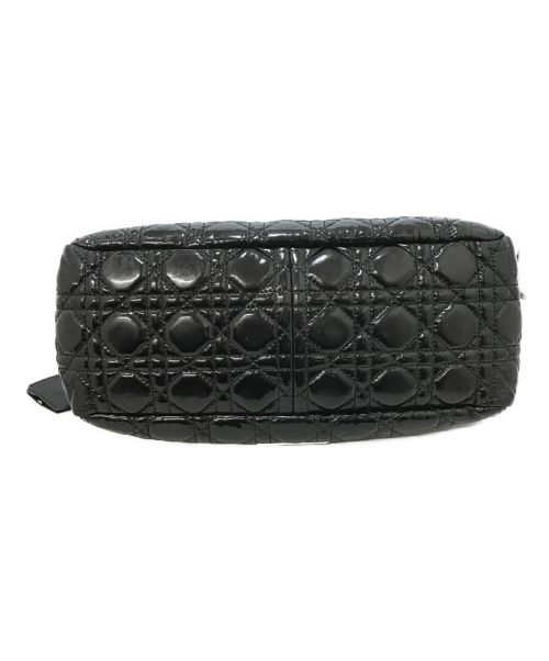 Christian Dior（クリスチャン ディオール）Christian Dior (クリスチャン ディオール) カナージュニューロックチェーンショルダーバッグ ブラックの古着・服飾アイテム