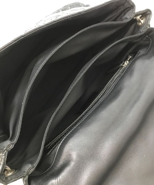 Christian Dior（クリスチャン ディオール）Christian Dior (クリスチャン ディオール) カナージュニューロックチェーンショルダーバッグ ブラックの古着・服飾アイテム