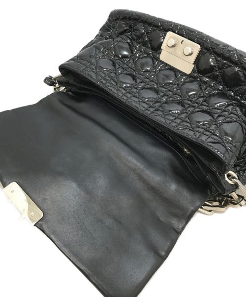 Christian Dior（クリスチャン ディオール）Christian Dior (クリスチャン ディオール) カナージュニューロックチェーンショルダーバッグ ブラックの古着・服飾アイテム