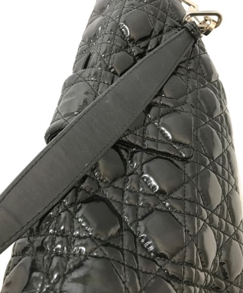 Christian Dior（クリスチャン ディオール）Christian Dior (クリスチャン ディオール) カナージュニューロックチェーンショルダーバッグ ブラックの古着・服飾アイテム