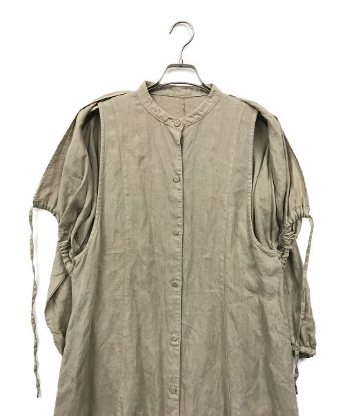 nest Robe（ネストローブ）nest Robe (ネストローブ) リネンブラウスワンピース ベージュ サイズ:表記無しの古着・服飾アイテム