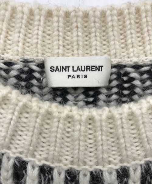 Saint Laurent Paris（サンローランパリ）Saint Laurent Paris (サンローランパリ) モヘアニット ホワイト サイズ:XSの古着・服飾アイテム