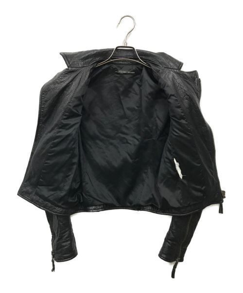 BALENCIAGA（バレンシアガ）BALENCIAGA (バレンシアガ) ラムレザーライダースジャケット ブラック サイズ:Mの古着・服飾アイテム