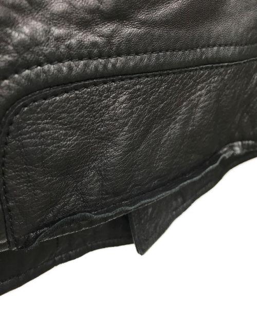 BALENCIAGA（バレンシアガ）BALENCIAGA (バレンシアガ) ラムレザーライダースジャケット ブラック サイズ:Mの古着・服飾アイテム