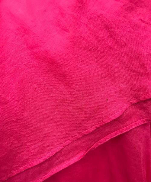 BACCA（バッカ）BACCA (バッカ) コットンボイルラッフルカラーシャツ レッド サイズ:36の古着・服飾アイテム