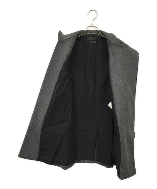 DIESEL Black Gold（ディーゼル ブラック ゴールド）DIESEL Black Gold (ディーゼル ブラック ゴールド) メルトンライダースコート グレー サイズ:38の古着・服飾アイテム