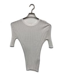 anuans（アニュアンス）の古着「シアーフィットリブニットプルオーバー」｜ホワイト