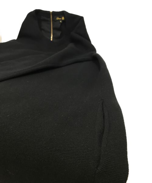 DRAWER（ドゥロワー）Drawer (ドゥロワー) ニットワンピース ブラック サイズ:1の古着・服飾アイテム