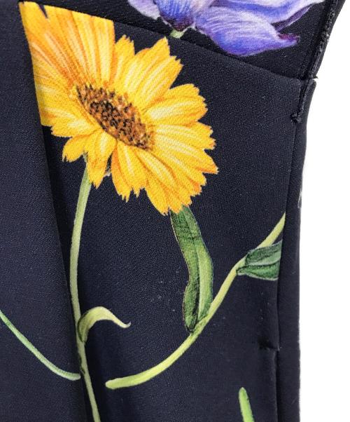 CHESTY（チェスティ）CHESTY (チェスティ) カシュクールフラワーラインワンピース ネイビーの古着・服飾アイテム