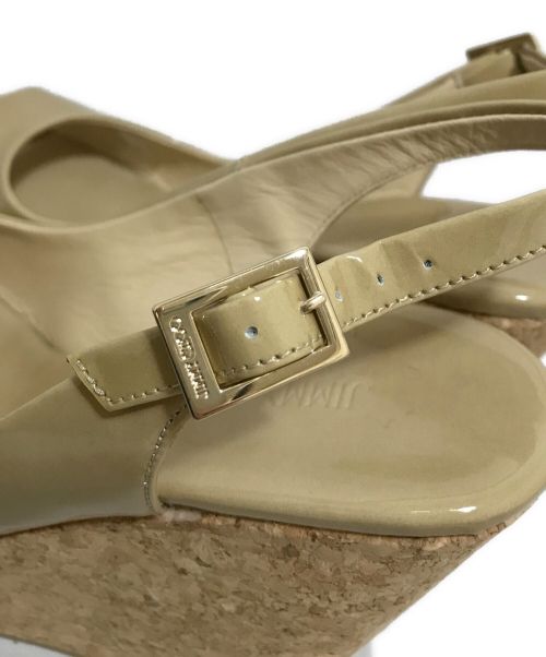 JIMMY CHOO（ジミーチュウ）JIMMY CHOO (ジミーチュウ) ウェッジソールサンダル ベージュ サイズ:36の古着・服飾アイテム