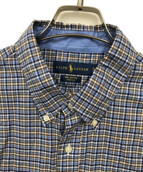 POLO RALPH LAUREN（ポロ・ラルフローレン）POLO RALPH LAUREN (ポロ・ラルフローレン) チェックシャツ ブルー サイズ:XLの古着・服飾アイテム