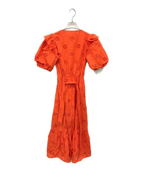 Kate Spade（ケイトスペード）Kate Spade (ケイトスペード) Eyelet Dress オレンジの古着・服飾アイテム