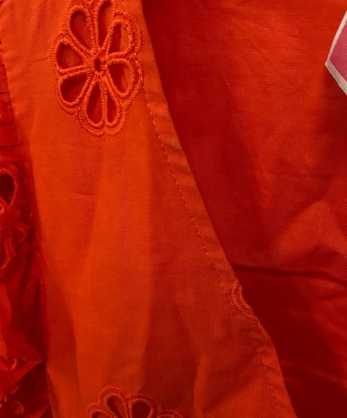 Kate Spade（ケイトスペード）Kate Spade (ケイトスペード) Eyelet Dress オレンジの古着・服飾アイテム