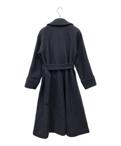 EMMEL REFINES（エメル リファインズ）EMMEL REFINES (エメル リファインズ) ベルテッドフレアロングコート ネイビー サイズ:XSの古着・服飾アイテム