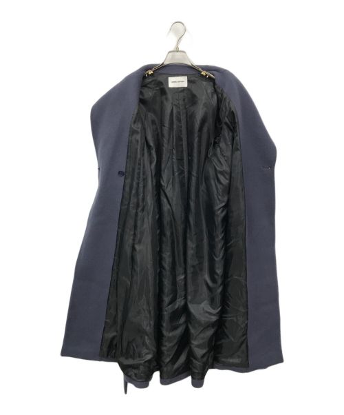 EMMEL REFINES（エメル リファインズ）EMMEL REFINES (エメル リファインズ) ベルテッドフレアロングコート ネイビー サイズ:XSの古着・服飾アイテム