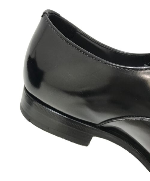 PRADA（プラダ）PRADA (プラダ) ニュアンスブラッシュドレザーレースアップシューズ ブラック サイズ:6 1/2の古着・服飾アイテム