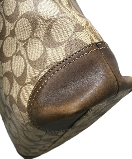 COACH（コーチ）COACH (コーチ) シグネチャートートバッグ ベージュの古着・服飾アイテム