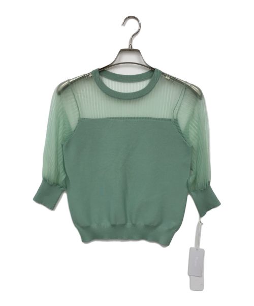 Diagram（ダイアグラム）Diagram (ダイアグラム) シアーニット グリーン サイズ:36の古着・服飾アイテム