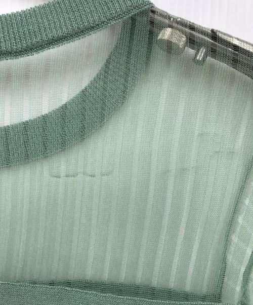 Diagram（ダイアグラム）Diagram (ダイアグラム) シアーニット グリーン サイズ:36の古着・服飾アイテム