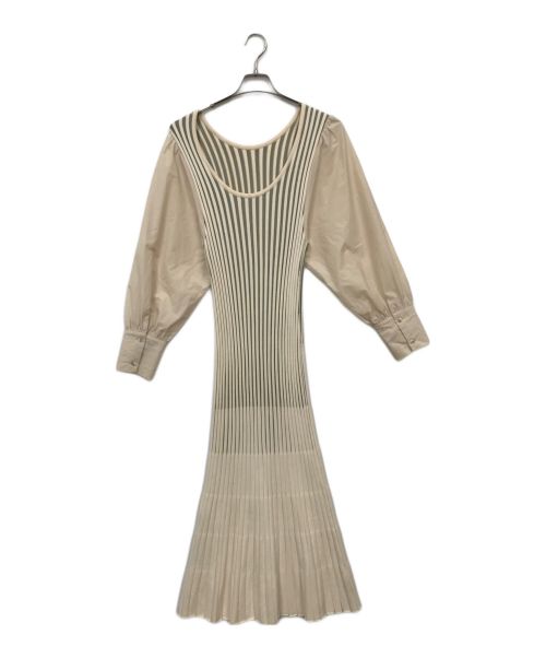 RANDEBOO（ランデブー）RANDEBOO (ランデブー) ニットワンピース ベージュ サイズ:Fの古着・服飾アイテム