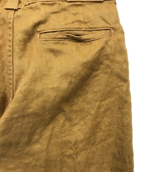 CUSHMAN（クッシュマン）CUSHMAN (クッシュマン) LINEN HERRINGBONE TUNNEL LOOP TROUSERS ブラウン サイズ:32×34の古着・服飾アイテム