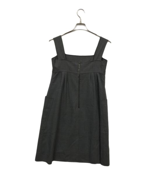 FOXEY（フォクシー）FOXEY (フォクシー) ロゴ入りワンピース グレー サイズ:38の古着・服飾アイテム