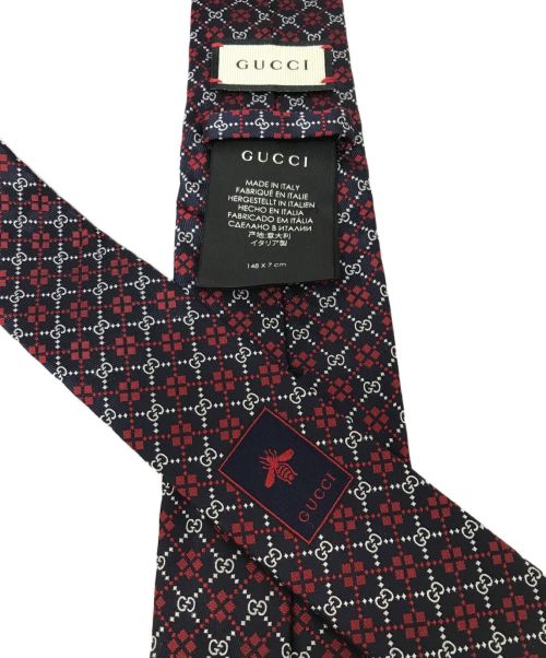 GUCCI（グッチ）GUCCI (グッチ) ダイヤモンドネクタイ レッド サイズ:記載なしの古着・服飾アイテム