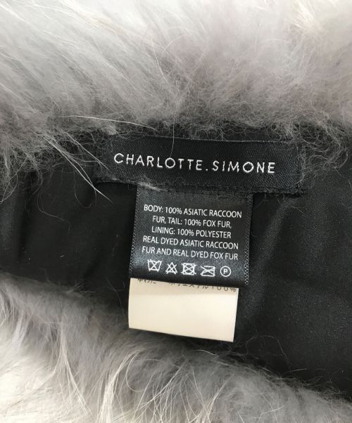 CHARLOTTE.SIMONE（シャーロット シモーヌ）CHARLOTTE.SIMONE (シャーロット シモーヌ) フォックスファーティペット グレーの古着・服飾アイテム