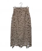 CELFORDセルフォード）の古着「リボンレーススカート」｜ベージュ