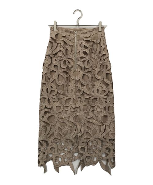 CELFORD（セルフォード）CELFORD (セルフォード) リボンレーススカート ベージュ サイズ:36の古着・服飾アイテム