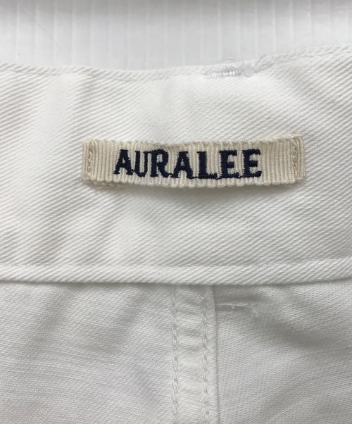 AURALEE（オーラリー）AURALEE (オーラリー) HARD TWIST FINX HEAVY CHINO BELTED PANTS ネイビー サイズ:4の古着・服飾アイテム