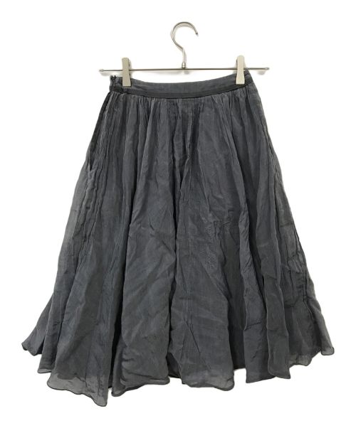 FOXEY（フォクシー）FOXEY (フォクシー) シアーサーキュラースカート グレー サイズ:40の古着・服飾アイテム