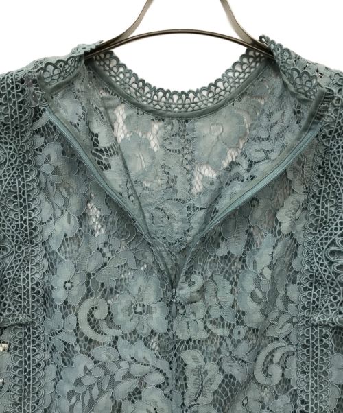 ANAYI（アナイ）ANAYI (アナイ) 総レースブラウス スカイブルー サイズ:38の古着・服飾アイテム