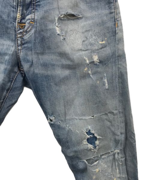 DSQUARED2（ディースクエアード）DSQUARED2 (ディースクエアード) ダメージデニムパンツ ブルー サイズ:44の古着・服飾アイテム