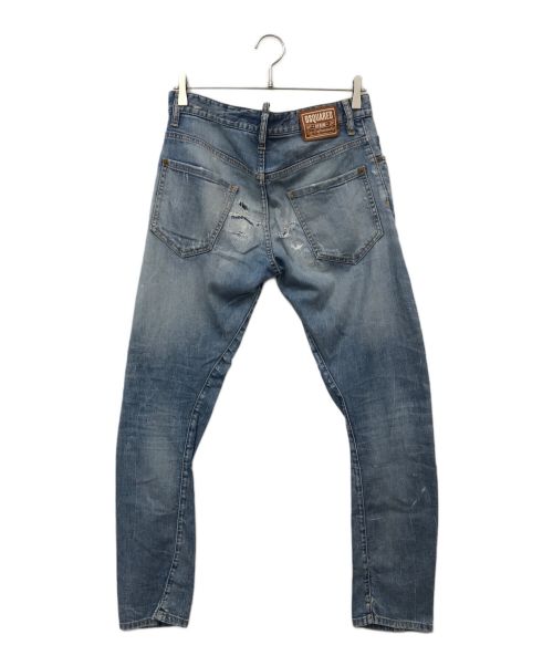 DSQUARED2（ディースクエアード）DSQUARED2 (ディースクエアード) ダメージデニムパンツ ブルー サイズ:44の古着・服飾アイテム
