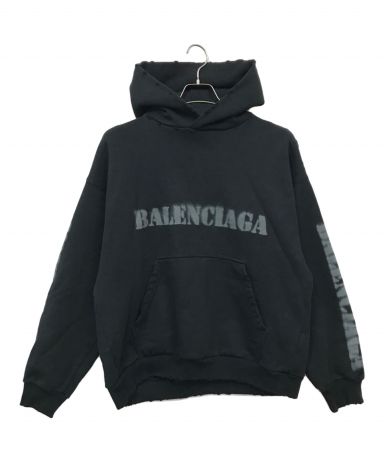 BALENCIAGA フーディ hoodie ジップアップ オーバーサイズ tape Masking XXSサイズ トップス
