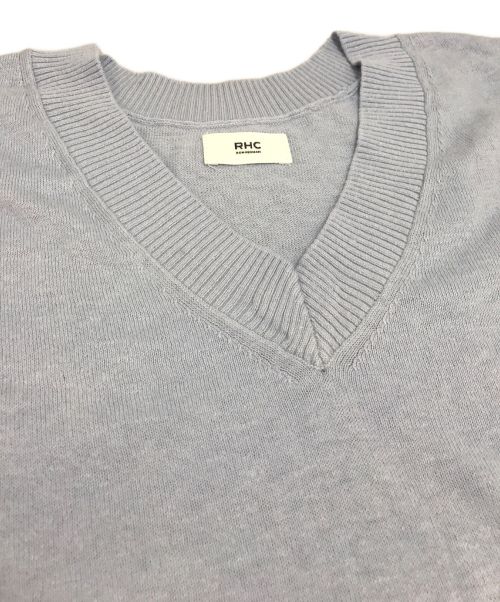 RHC Ron Herman（アールエイチシー ロンハーマン）RHC Ron Herman (アールエイチシーロンハーマン) コットンリネンニットベスト スカイブルー サイズ:記載なしの古着・服飾アイテム