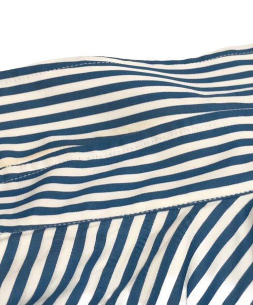 BALENCIAGA（バレンシアガ）BALENCIAGA (バレンシアガ) バックロゴストライプシャツ スカイブルー サイズ:34の古着・服飾アイテム