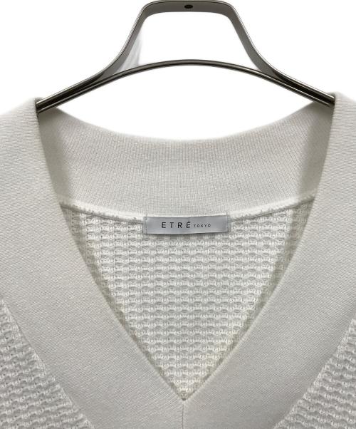 ETRE TOKYO（エトレトウキョウ）ETRE TOKYO (エトレトウキョウ) Vネックニット ホワイト サイズ:Fの古着・服飾アイテム