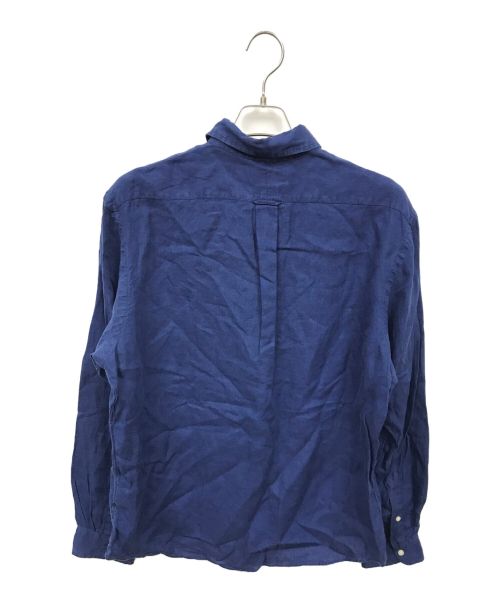 RALPH LAUREN（ラルフローレン）RALPH LAUREN (ラルフローレン) リネンボタンダウンシャツ ネイビー サイズ:Lの古着・服飾アイテム