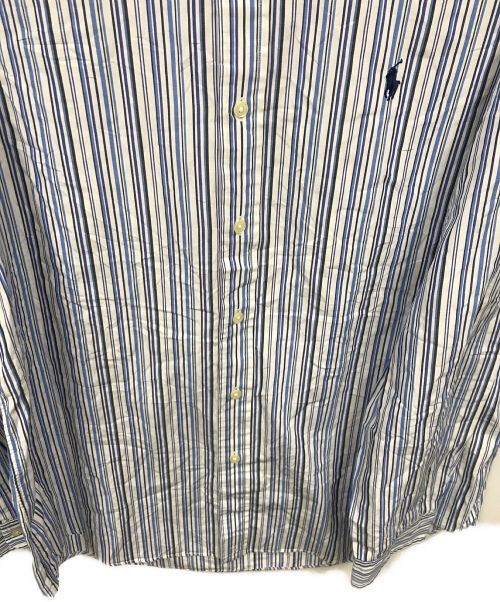 RALPH LAUREN（ラルフローレン）RALPH LAUREN (ラルフローレン) ストライプシャツ スカイブルー サイズ:Lの古着・服飾アイテム