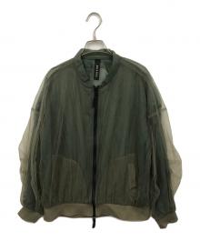 AULA AILA（アウラアイラ）の古着「SHEER BLOUSON」｜グリーン