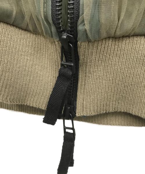 AULA AILA（アウラアイラ）AULA AILA (アウラアイラ) SHEER BLOUSON グリーンの古着・服飾アイテム