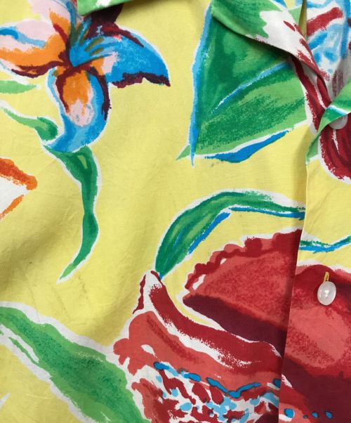 POLO RALPH LAUREN（ポロ・ラルフローレン）POLO RALPH LAUREN (ポロ・ラルフローレン) シルク混アロハシャツ イエロー サイズ:LLの古着・服飾アイテム