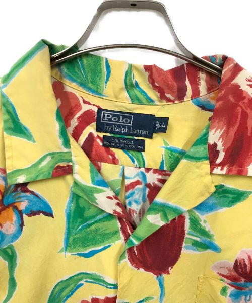 POLO RALPH LAUREN（ポロ・ラルフローレン）POLO RALPH LAUREN (ポロ・ラルフローレン) シルク混アロハシャツ イエロー サイズ:LLの古着・服飾アイテム