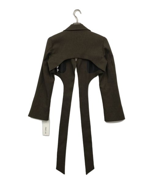 FRAY ID（フレイ アイディー）FRAY ID (フレイ アイディー) Belted Short Jacket ブラウン サイズ:1 未使用品の古着・服飾アイテム