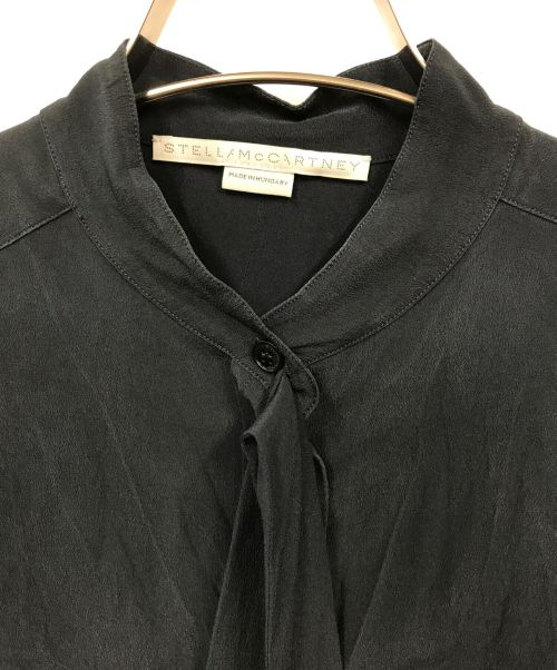STELLA McCARTNEY（ステラマッカートニー）STELLA McCARTNEY (ステラマッカートニー) シルクボウタイブラウス ネイビー サイズ:36の古着・服飾アイテム