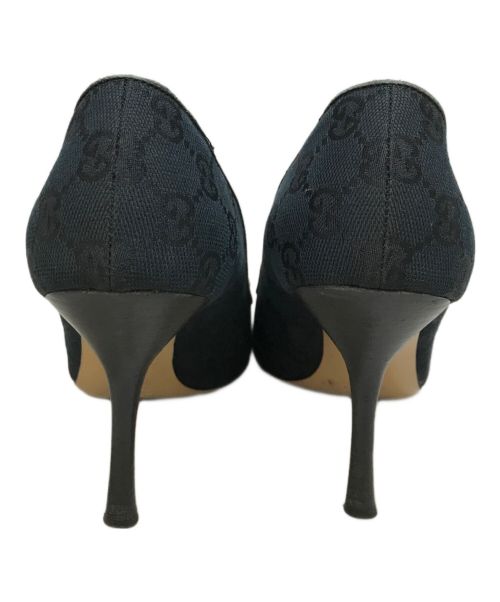 GUCCI（グッチ）GUCCI (グッチ) GGキャンバスハイヒールパンプス ブラック サイズ:36Cの古着・服飾アイテム