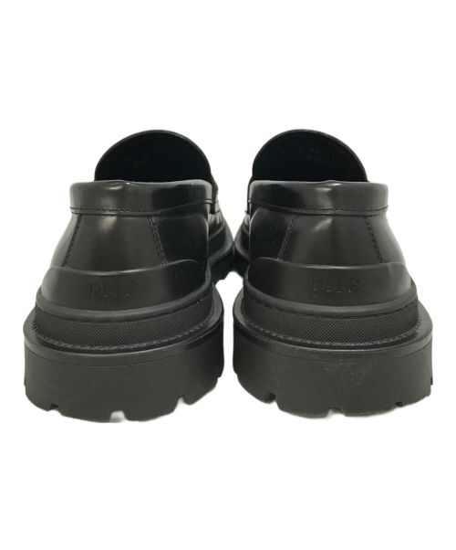 Christian Dior（クリスチャン ディオール）Christian Dior (クリスチャン ディオール) SHOWN STUSSY (ショーン・ステューシー) ローファー ブラック サイズ:41の古着・服飾アイテム